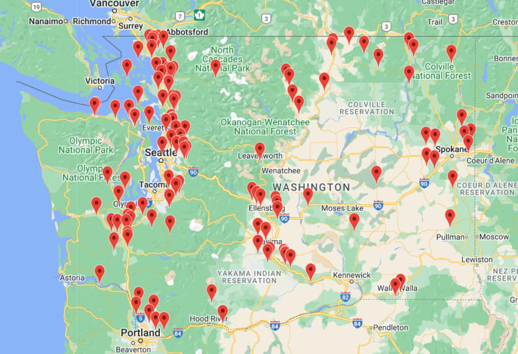 Regenerative farms map - regenerative agriculture washington state